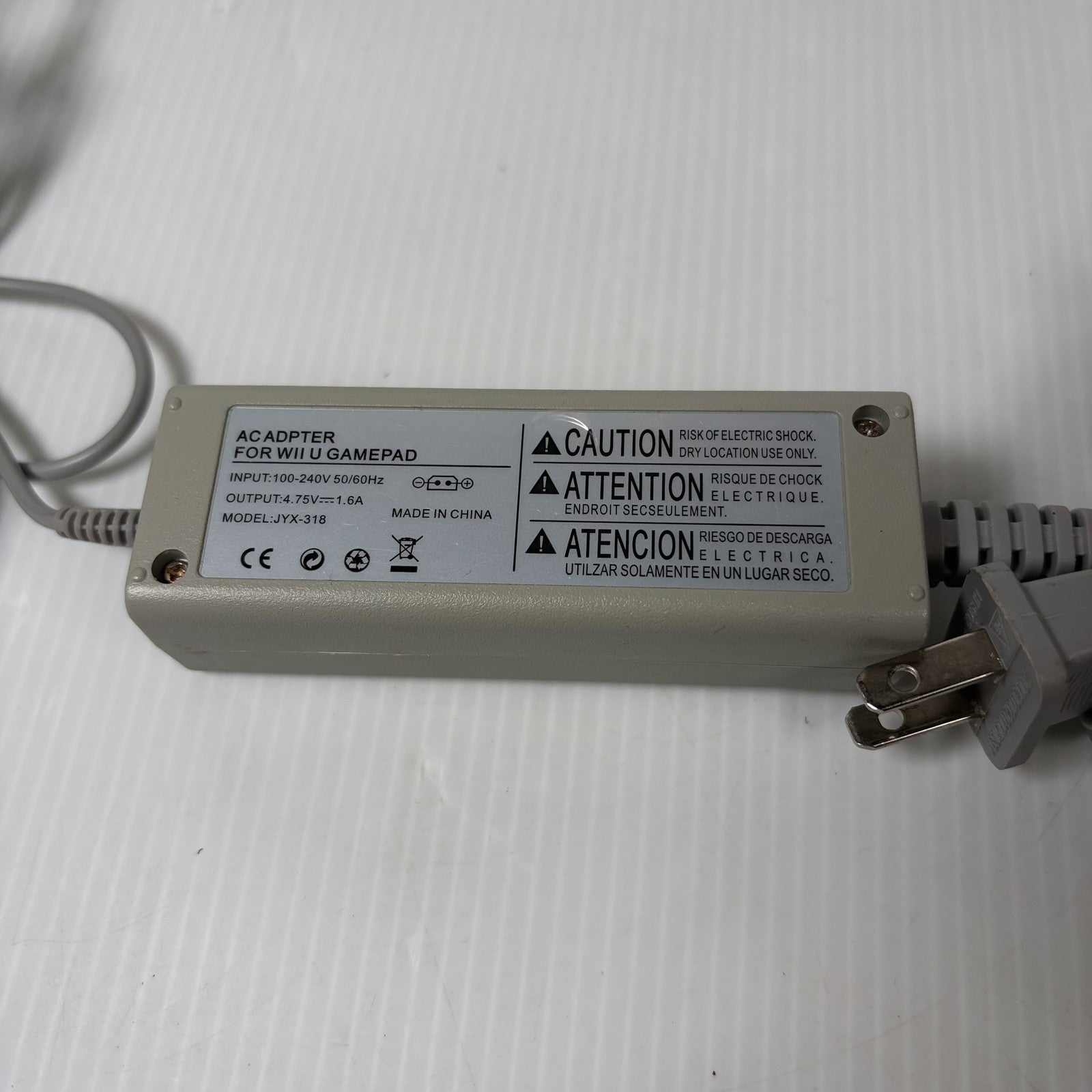 AC Adapter Power Supply Charger for Nintendo Wii U GamePad Generic JYX-318