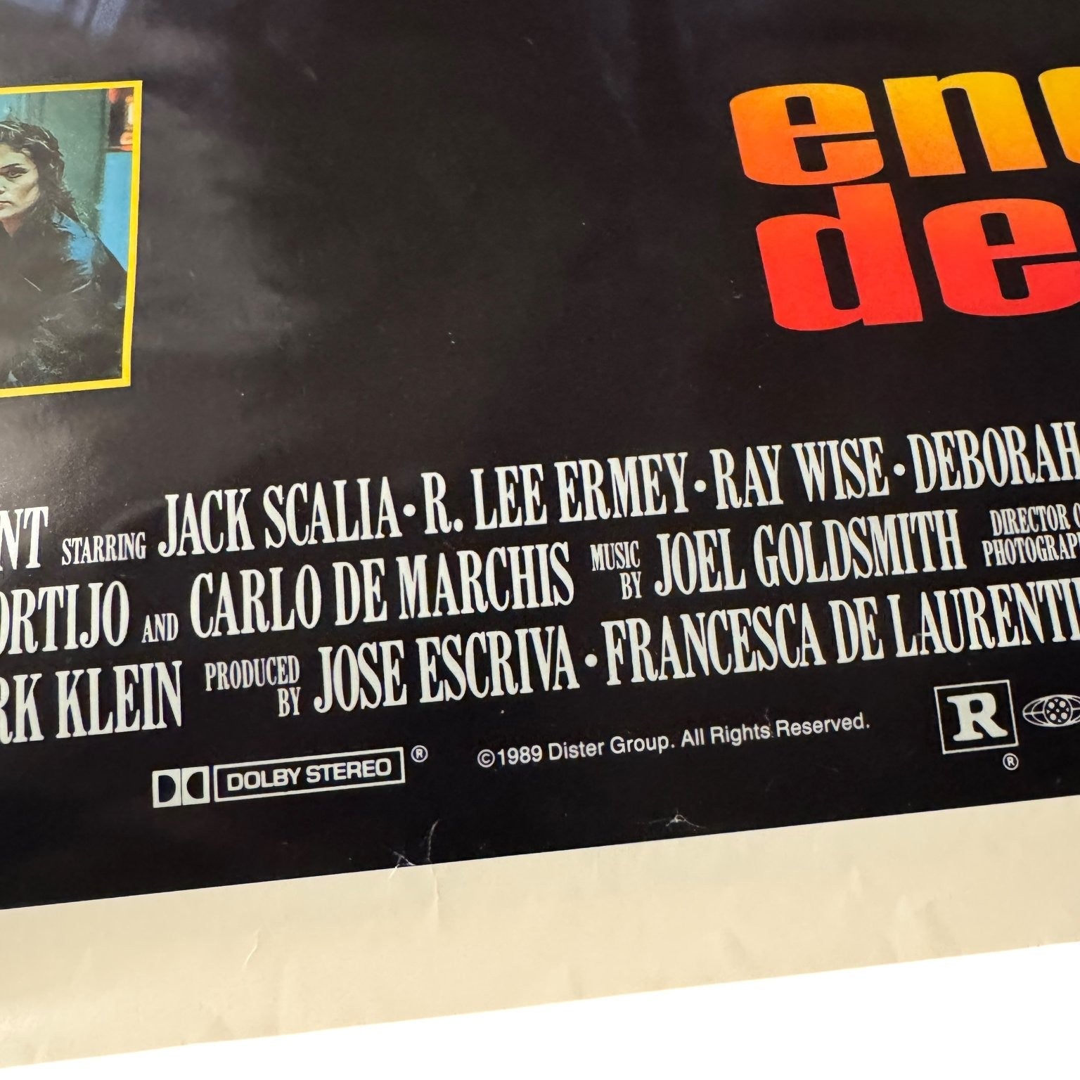 Vintage Endless Descent 1989 One-Sheet Movie Poster Horror Suspense 27"x41"