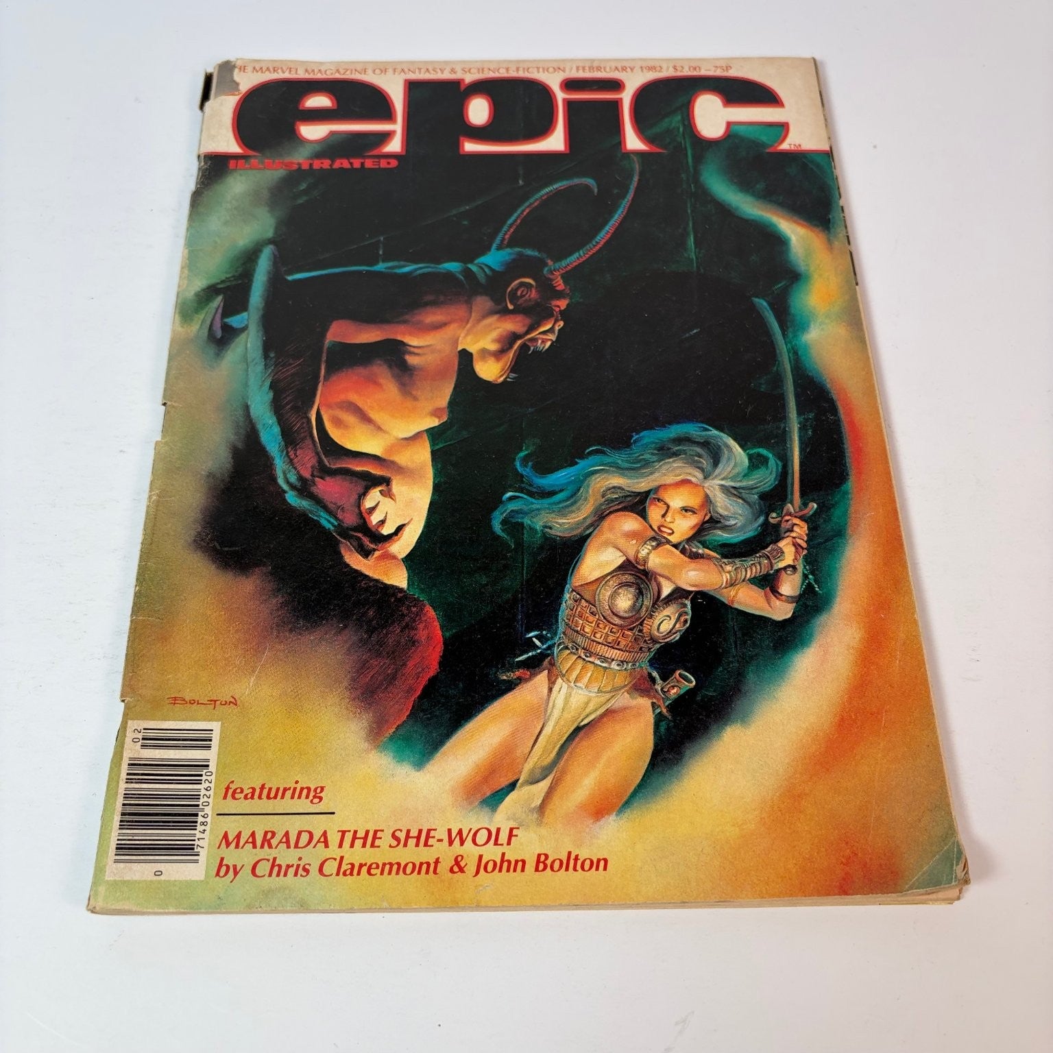 Epic Illustrated Magazine February 1982 Marada The She-Wolf Bolton Art Marvel