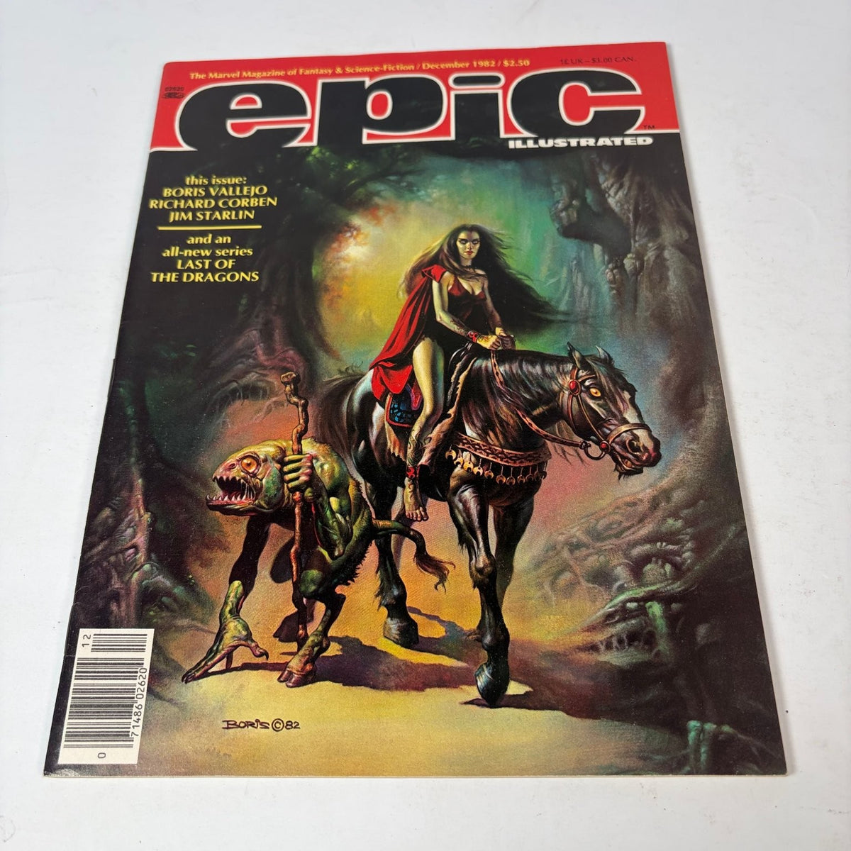 Epic Illustrated Magazine December 1982 Boris Vallejo Fantasy Art Science