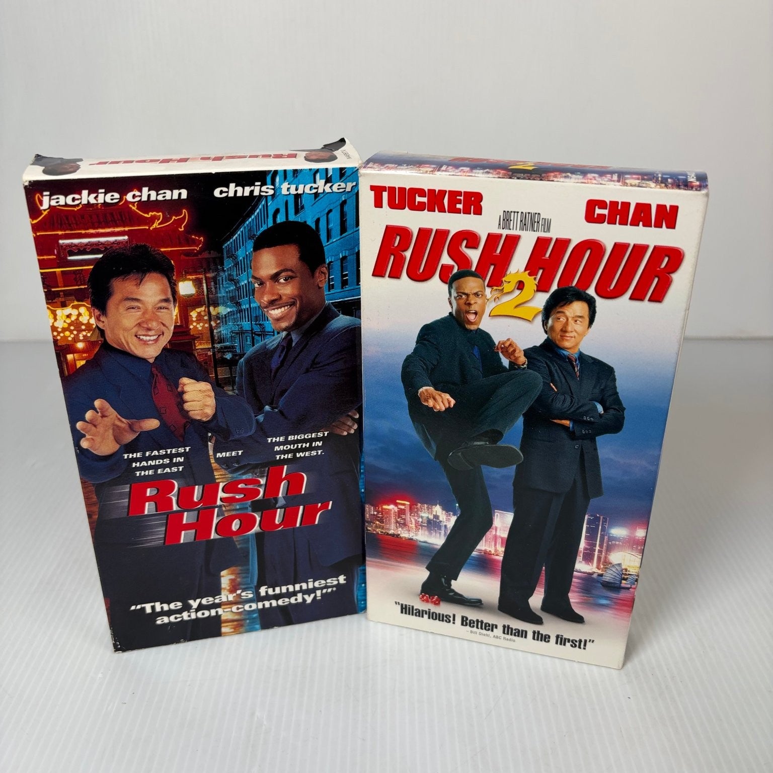 Rush Hour 1 & 2 VHS Lot 1998 2001 Action Comedy New Line Cinema Tucker Chan