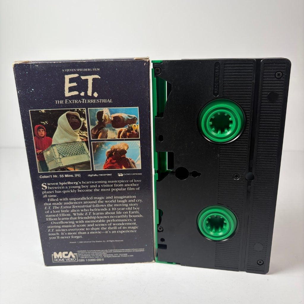 E.T. The Extra-Terrestrial VHS 1988 MCA Home Video Green Tape Spielberg
