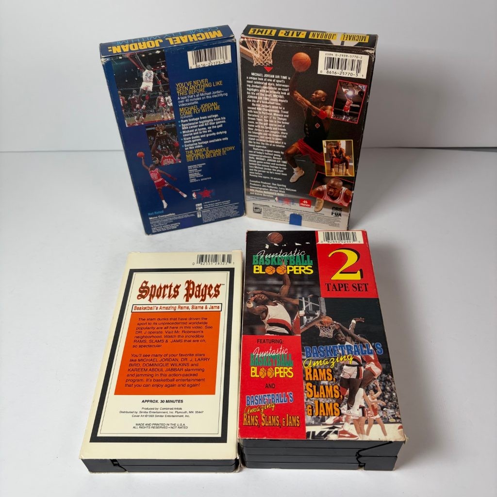 Michael Jordan VHS Lot Come Fly With Me Air Time Basketball Bloopers Rams Slams