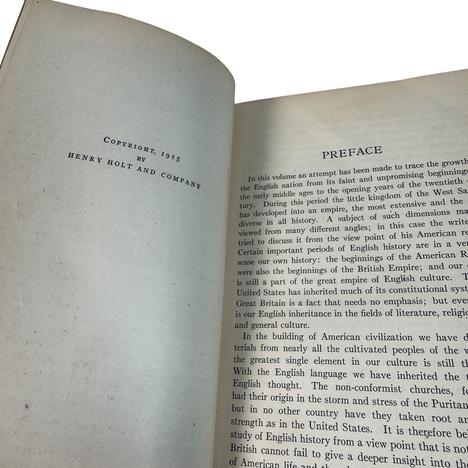 Vintage 1915 A Short History of England Laurence M. Larson Hardcover Book