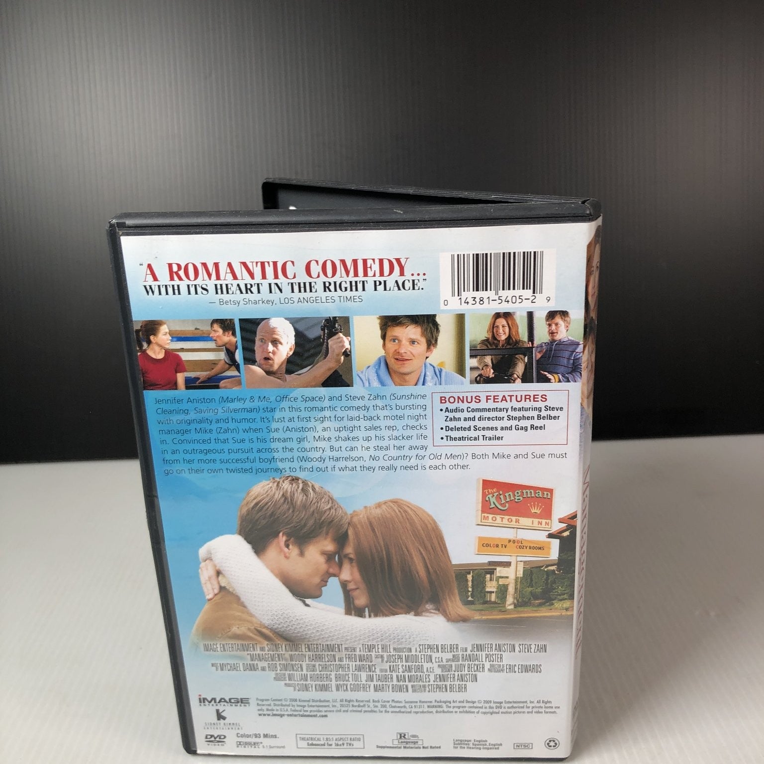 Management DVD 2009 Jennifer Aniston Steve Zahn Romantic Comedy