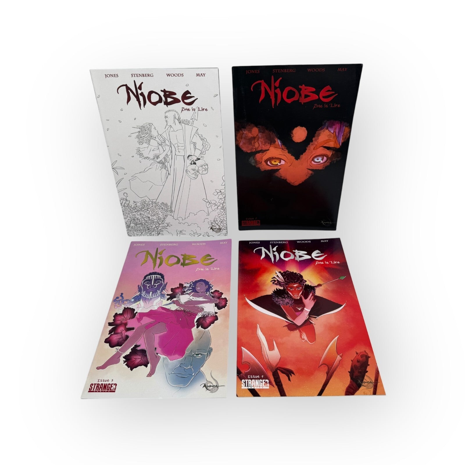 Niobe She is Life Comics Lot of #1-#4 Sketch Variant Cover of #1 Stranger Comics