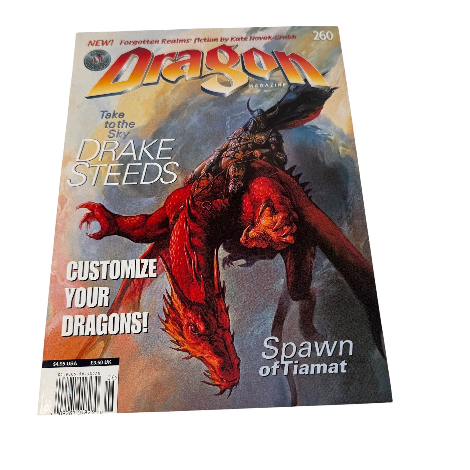 Vintage Dragon Magazine Issue 260 Custom Dragons Drake Steeds Tiamat 1999 D&D