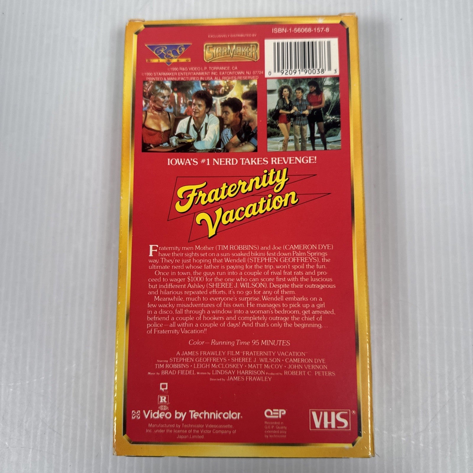 Fraternity Vacation VHS Video Tape Tim Robbins 1980s USA UP ALL NIGHT Vintage