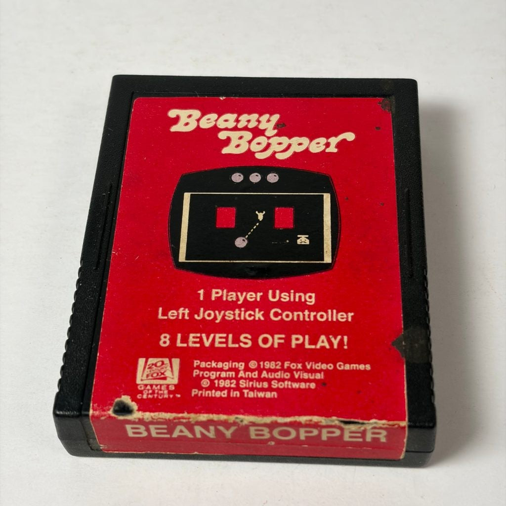 Beany Bopper Atari 2600 Fox Video Games 1982 Cartridge Sirius Software