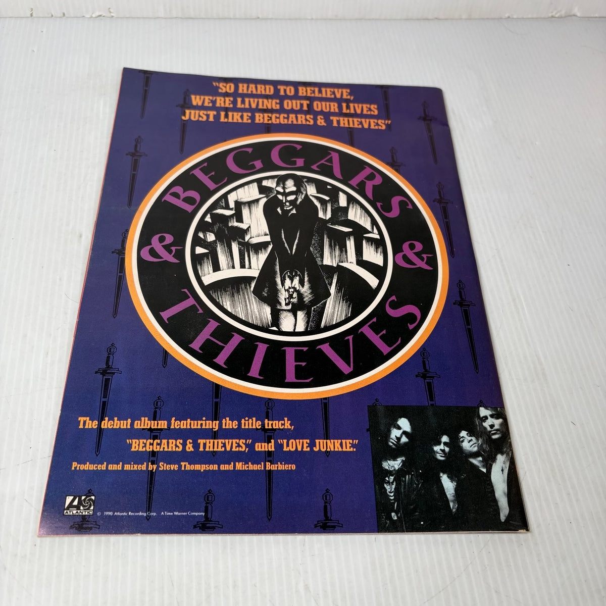 Faces Rocks Magazine March 1991 AC/DC Cinderella Warrant Queensryche Poster Rock