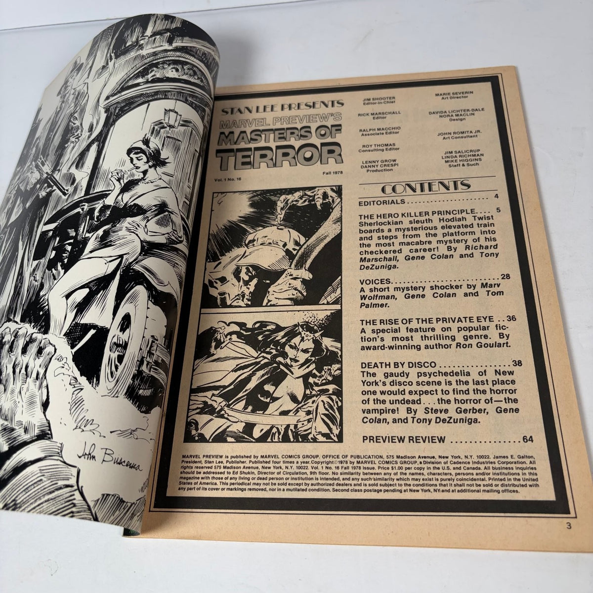 Marvel Preview Masters of Terror Fall 1978 Lilith Queen Undead Horror Comic