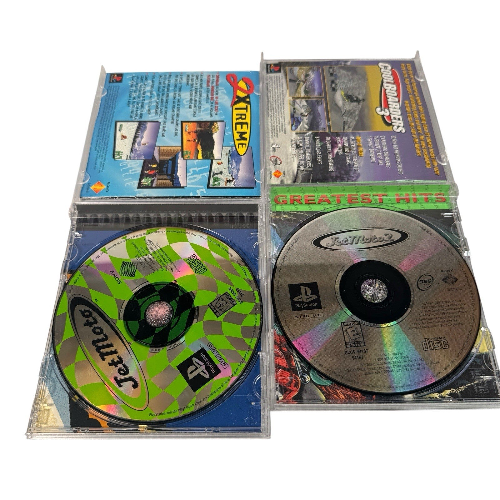 PlayStation 1 PS1 SCPH-9001 System Bundle w/ Jet Moto 1 & 2 And Memory Card