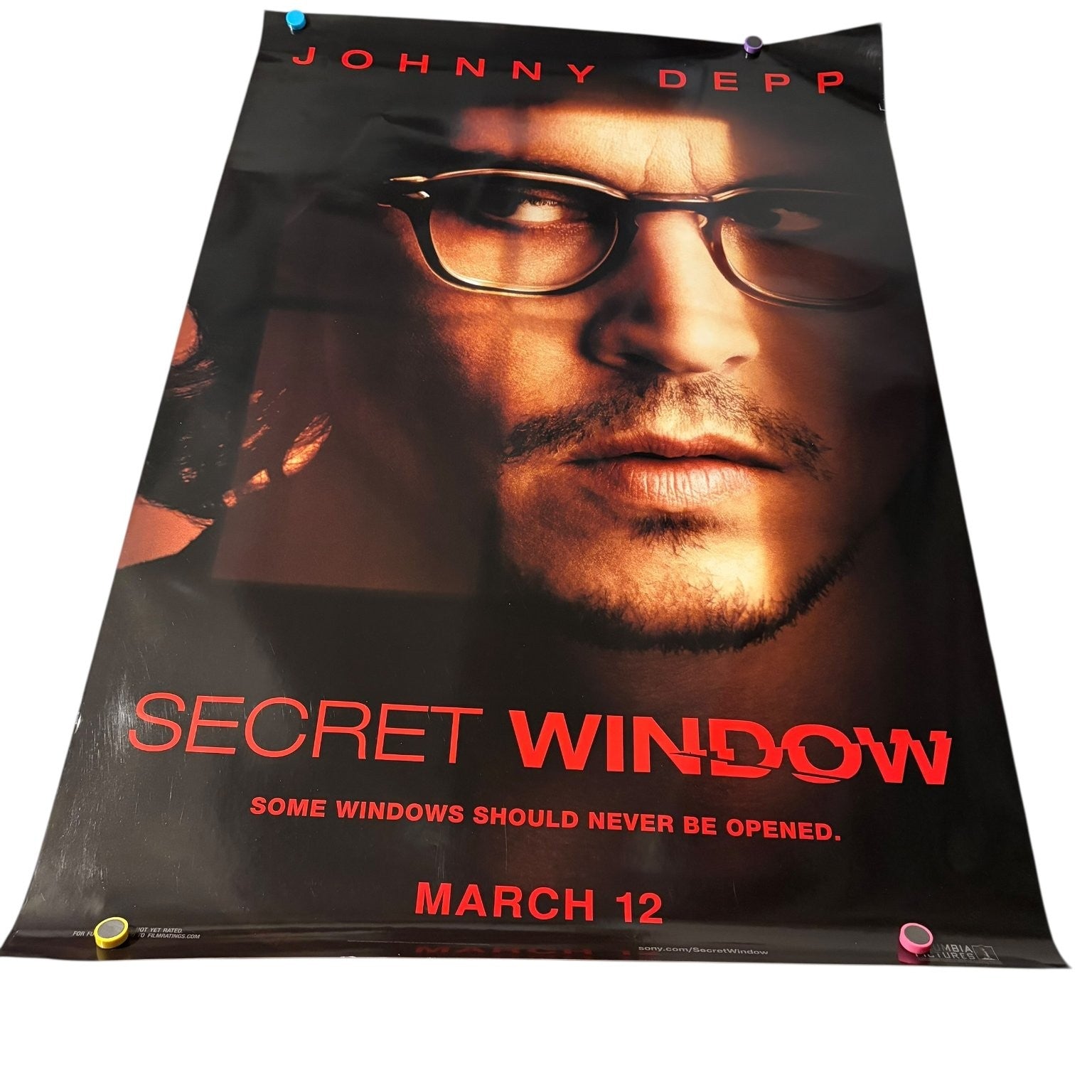 Secret Window 2004 Advance One Sheet Movie Poster Johnny Depp Double Sided 27x40