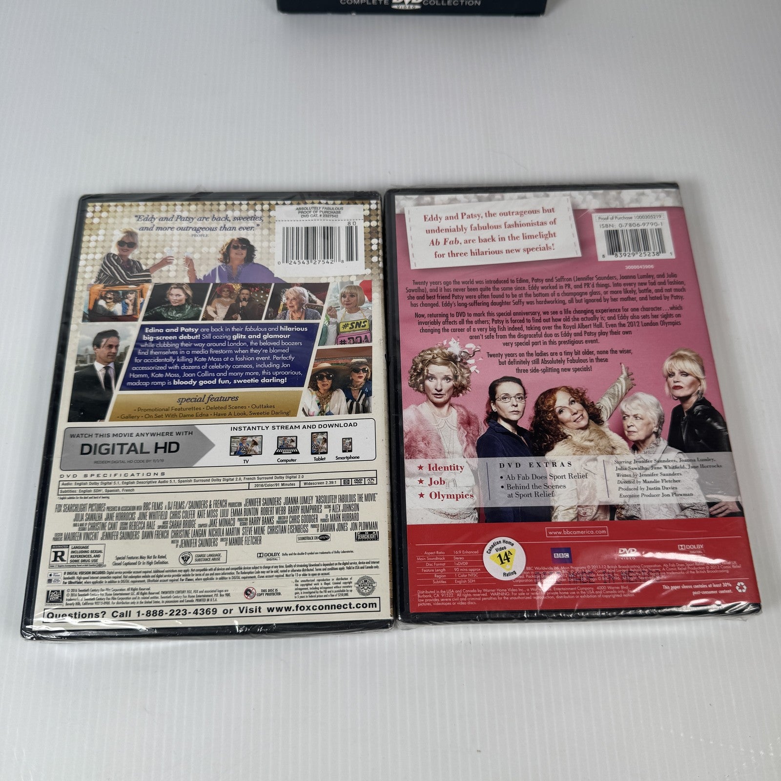 Absolutely Fabulous DVD Lot w/ Seasons 1-3, 20th Anniversary Specials & Movie