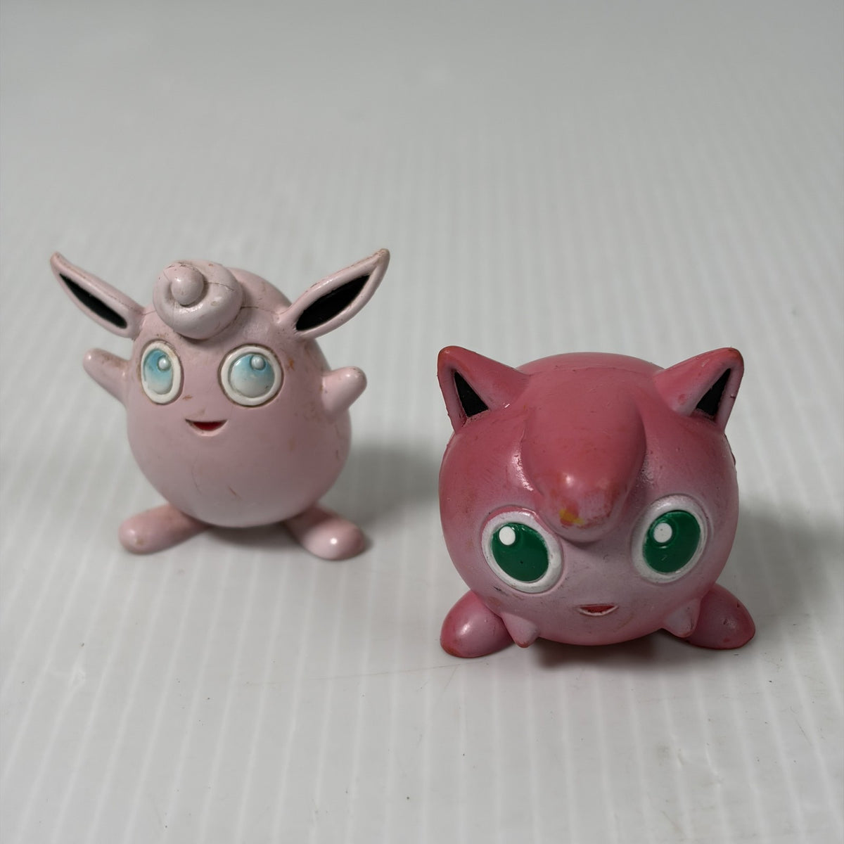Vintage Pokemon Jigglypuff & Wigglytuff Tomy CGTSJ Evolution Figure PVC Set of 2