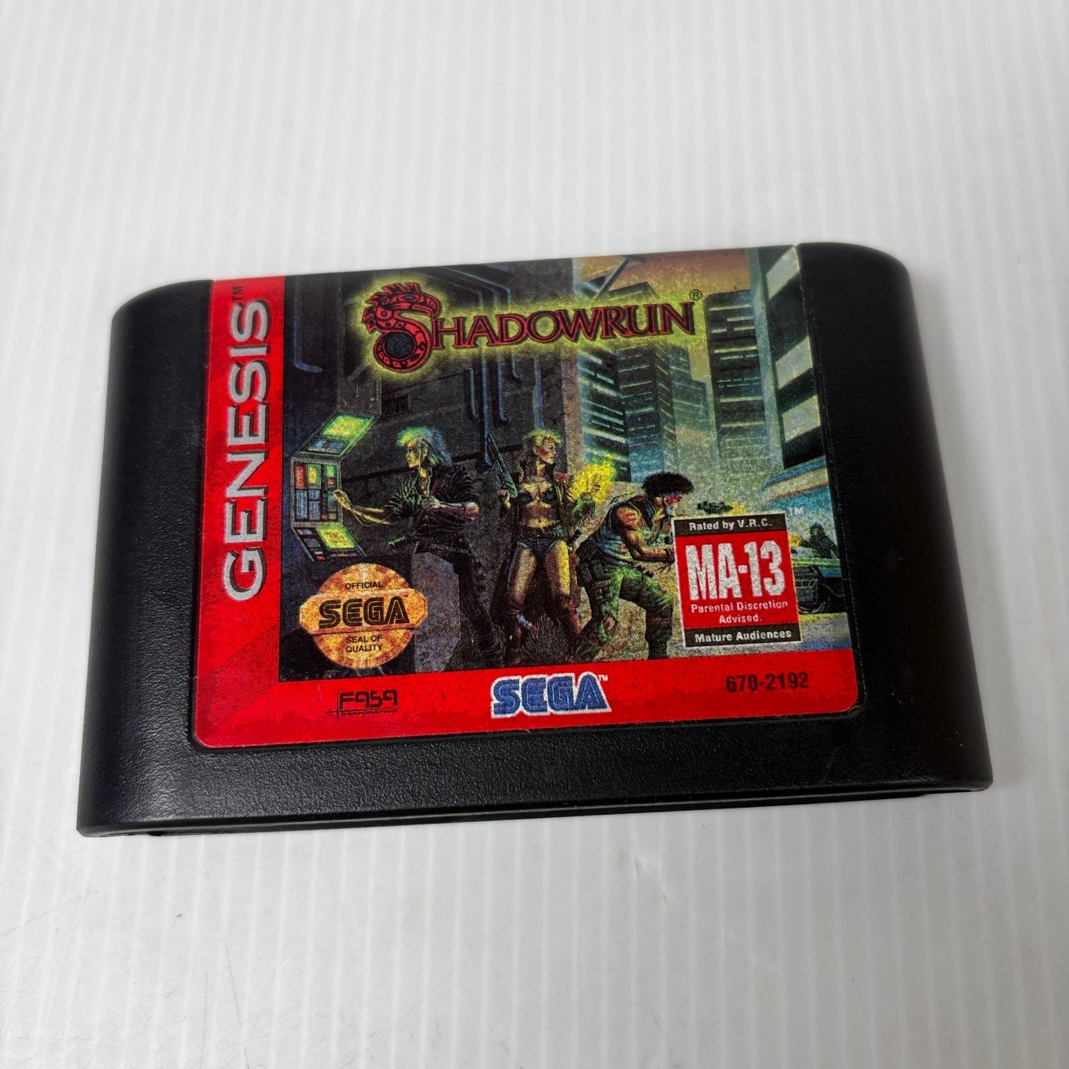 Shadowrun Sega Genesis Video Game Action RPG Classic SEGA Authentic Cartridge