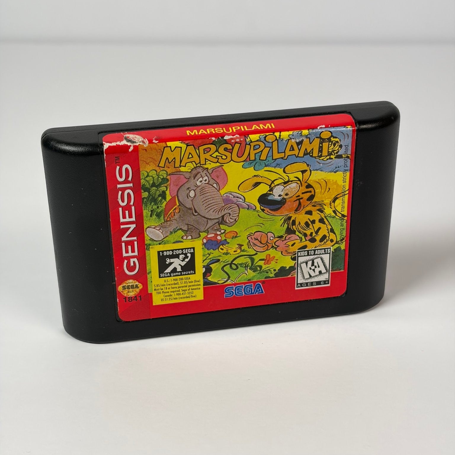 Marsupilami Sega Genesis Video Game Classic Platformer Authentic Cartridge