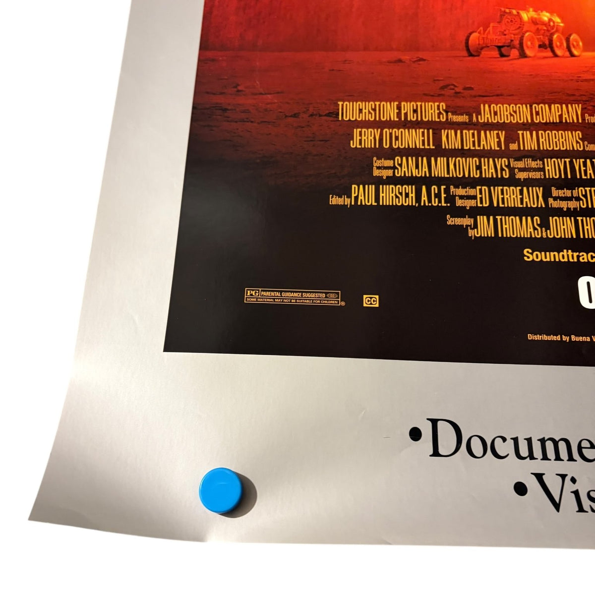 Mission to Mars 2000 Video Store Movie Poster Tim Robbins Gary Sinise 26"x40"