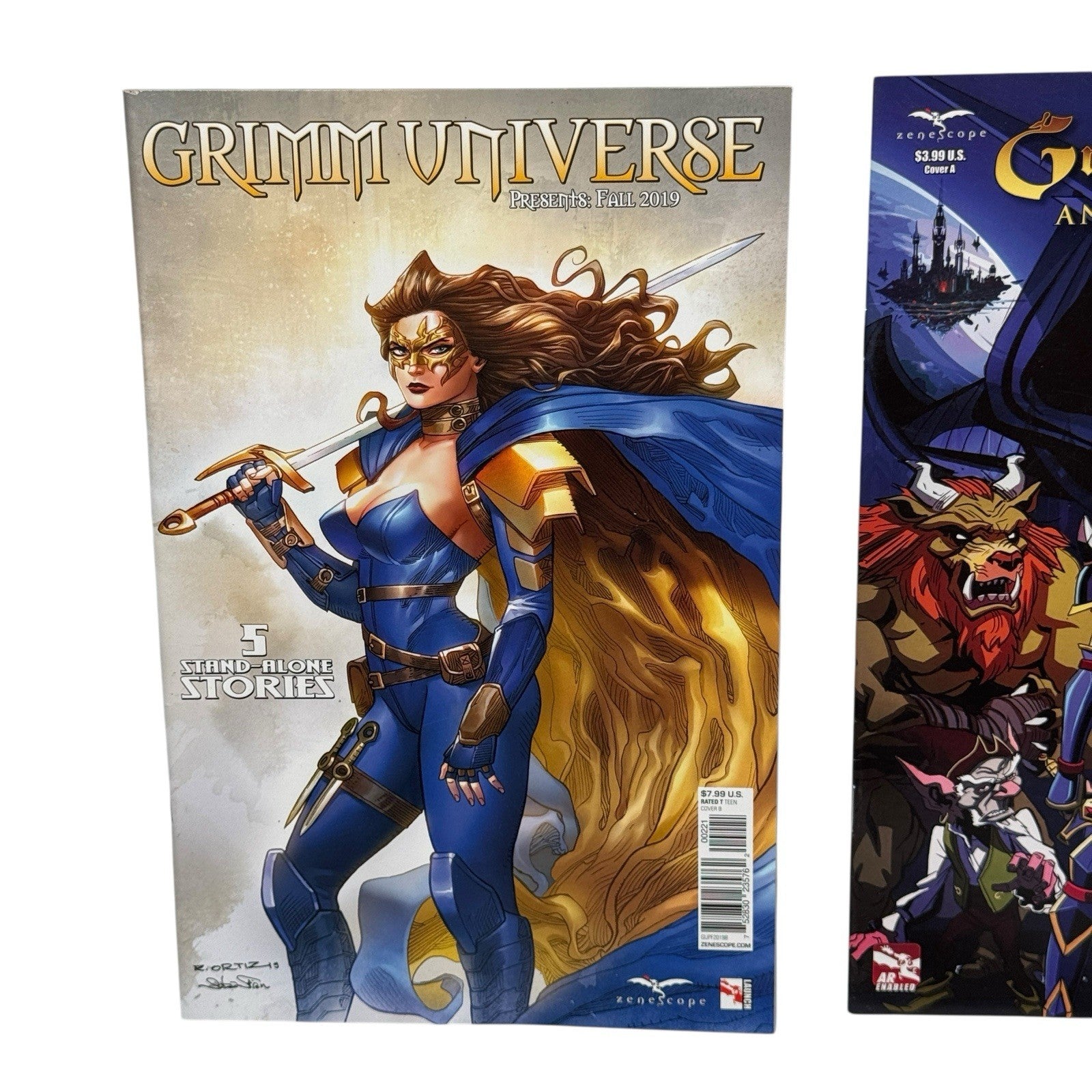 Lot Of 3 Zenescope Comics Grimm Fairy Tales & Signed Red Agent