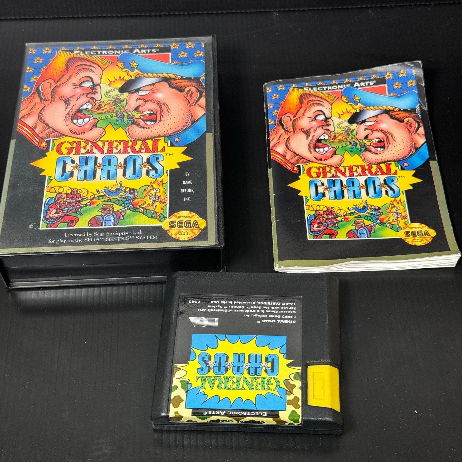 General Chaos Sega Genesis Video Game Multiplayer Combat Action Complete CIB