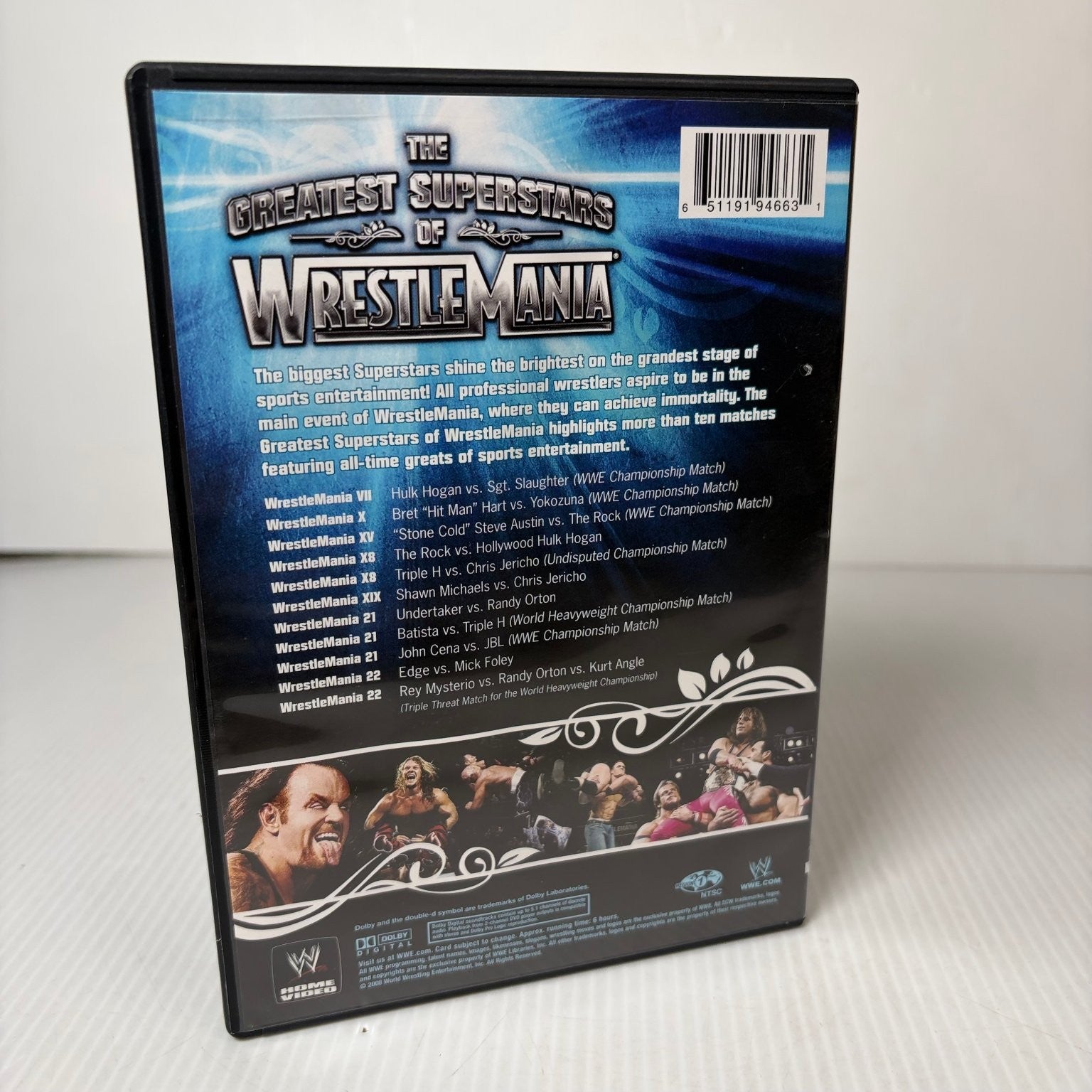 The Greatest Superstars of WrestleMania DVD 2008 Hulk Hogan WWE Wrestling