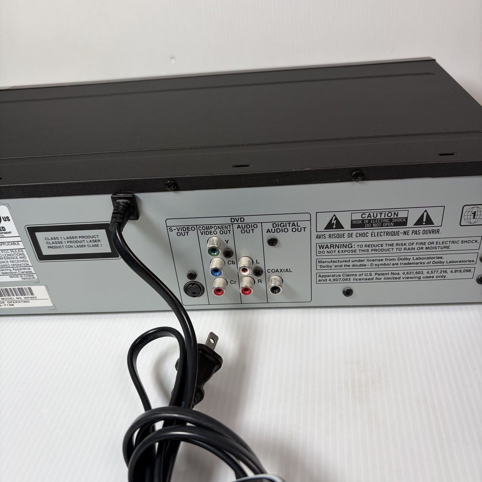 Symphonic WF805 VCR/DVD Combo Player VHS Hi-Fi 4 Head Recorder MP3 Dolby Digital