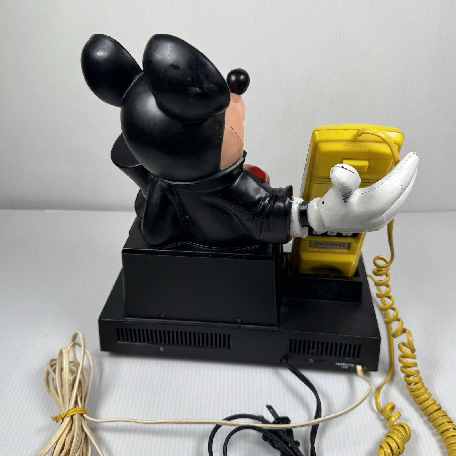 Unisonic Mickey Mouse Phone Radio Alarm Clock Model 6052 AS IS For Repair