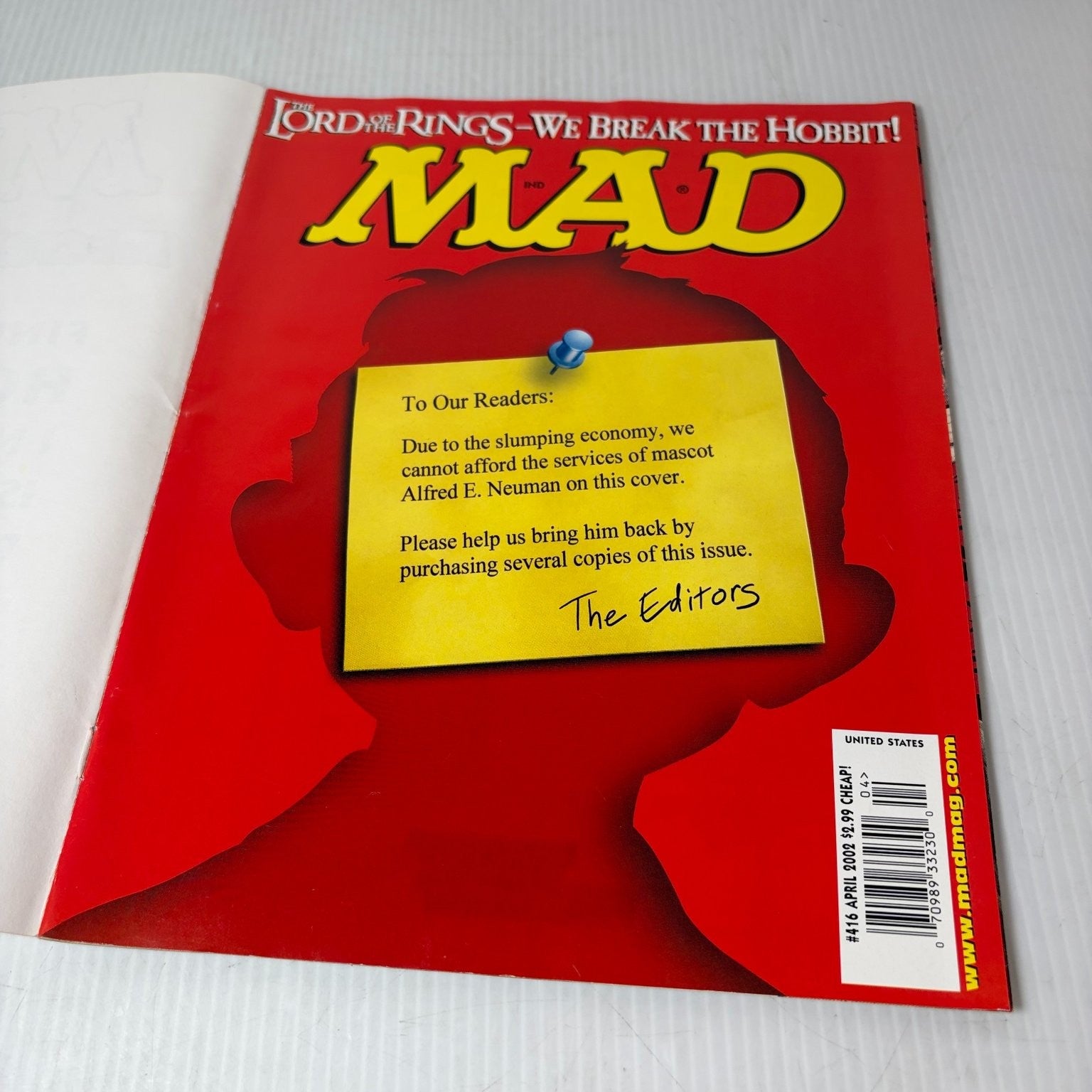 MAD Magazine April 2002 Lord of the Rings Hobbit Parody Humor Satire