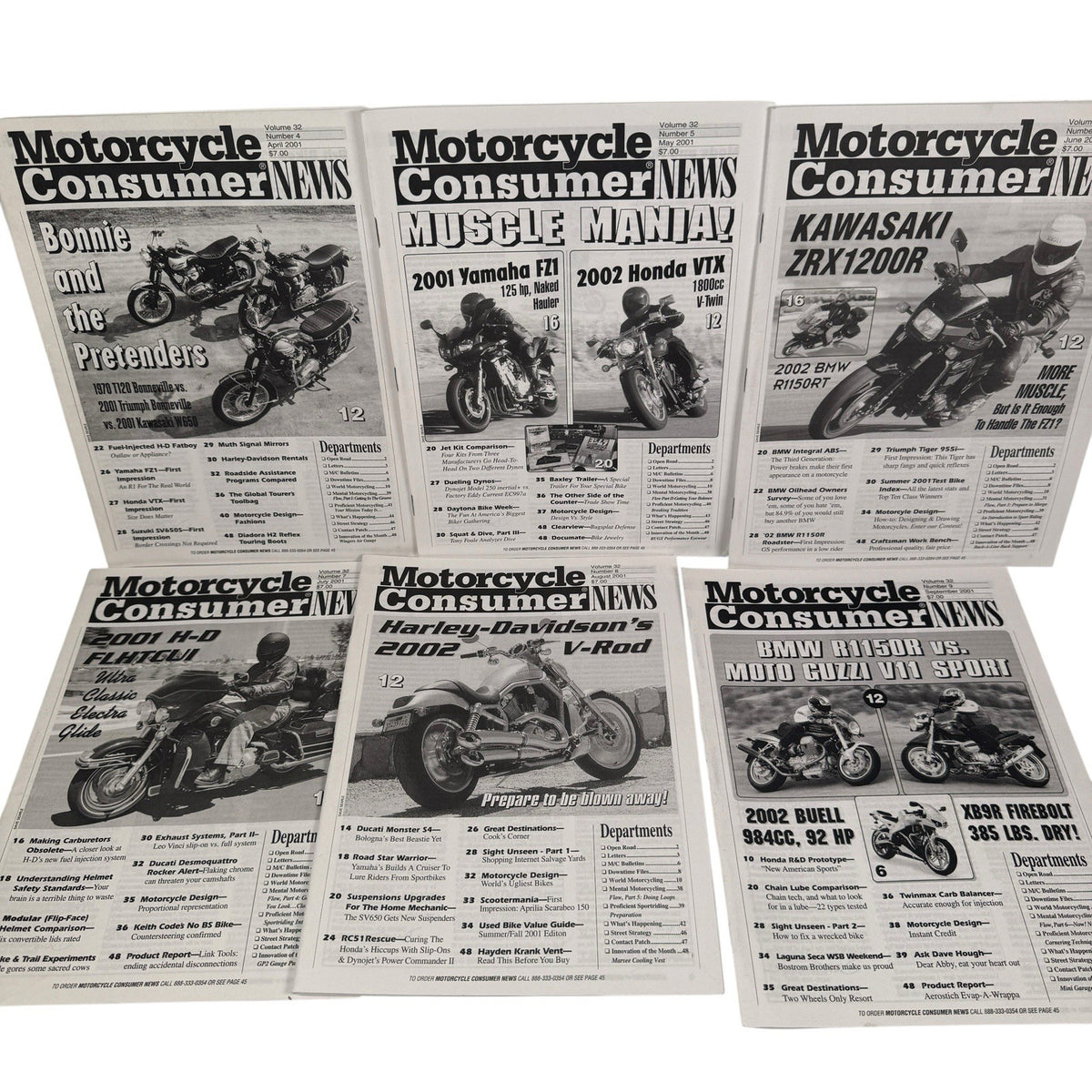 Vintage Mixed Lot Of 54 Motorcycle Consumer News Magazines 1999-2007