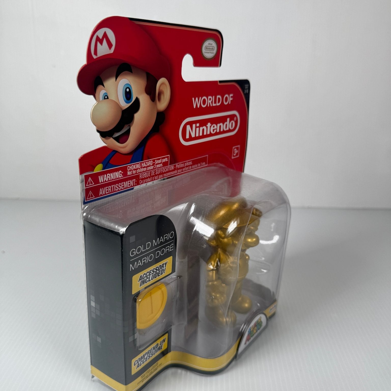 World of Nintendo Gold Mario 4 Inch Figure Super Mario with Coin Series 1-5