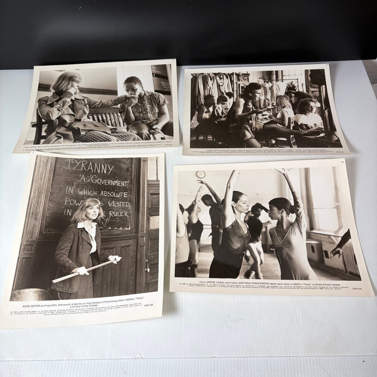 Vintage MGM Fame 1980 Movie Press Kit Photos Lot of 18 Black White Scenes