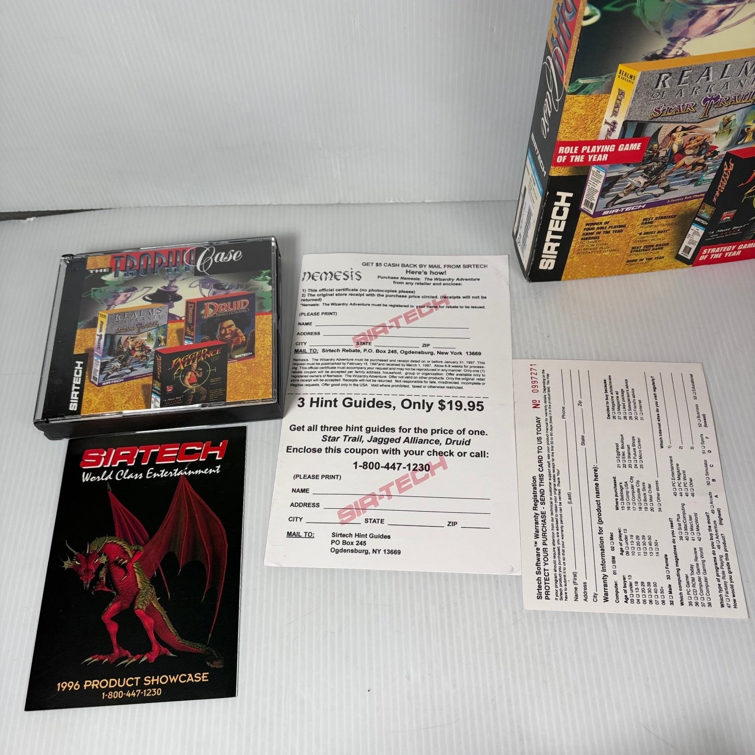The Trophy Case Sir-Tech Big Box PC Collection Arkania Druid Jagged Alliance
