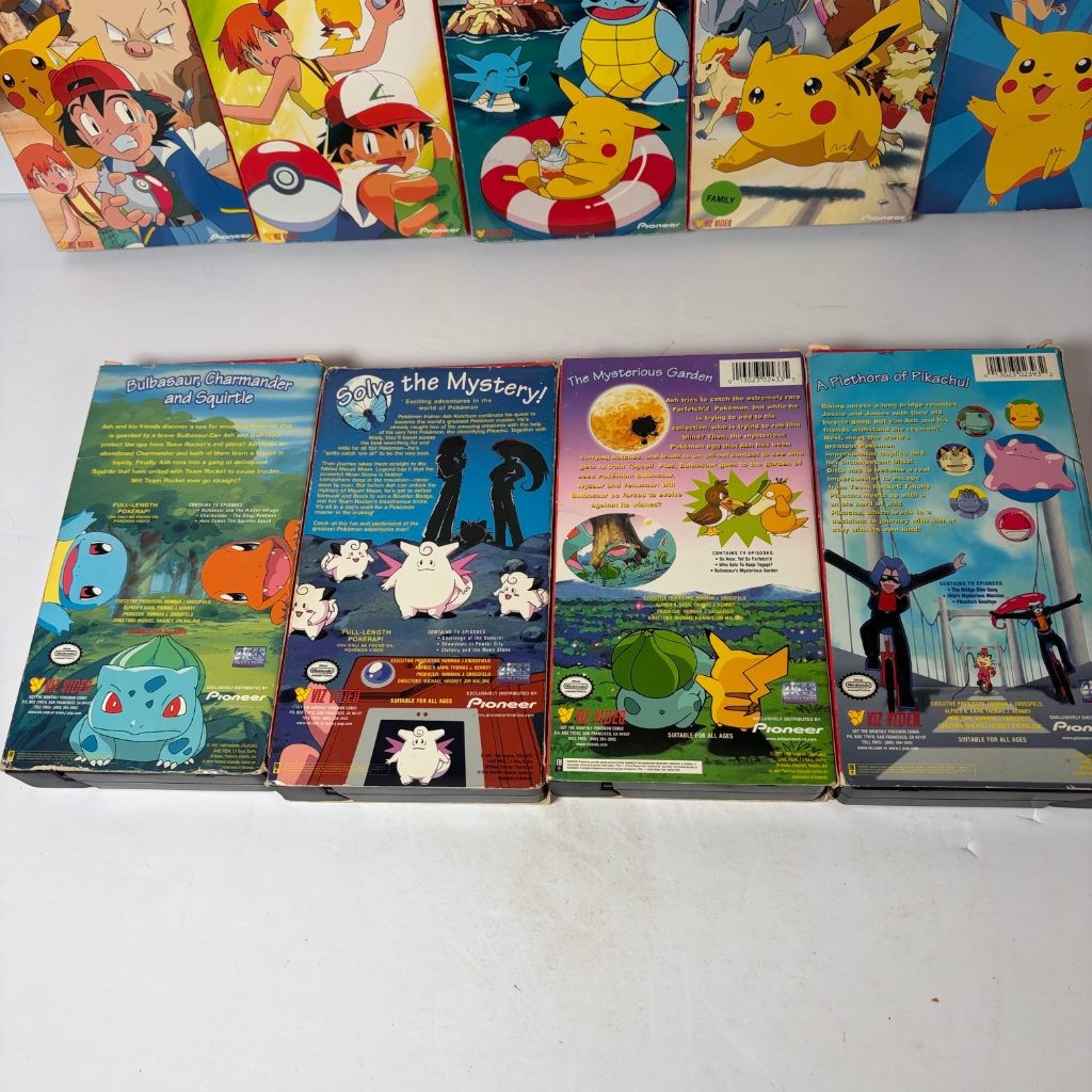Pokemon VHS Lot of 12 Viz Video Pioneer Anime Tapes Pikachu I Choose You
