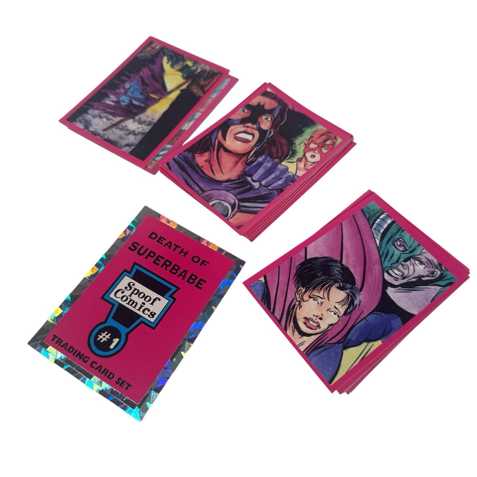 Death of SuperBabe Spoof Comics Trading Cards Complete 37 card set 1993