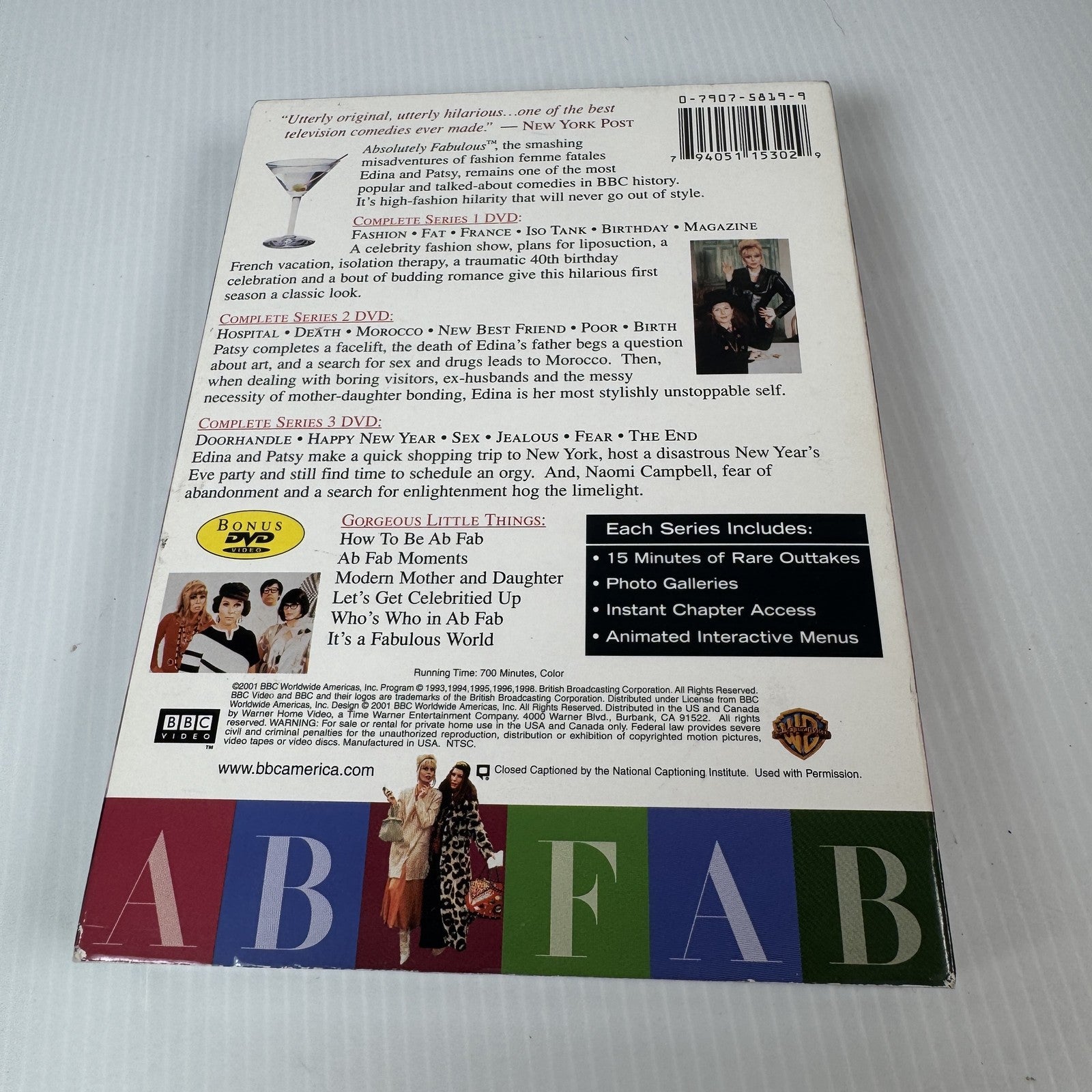 Absolutely Fabulous DVD Lot w/ Seasons 1-3, 20th Anniversary Specials & Movie