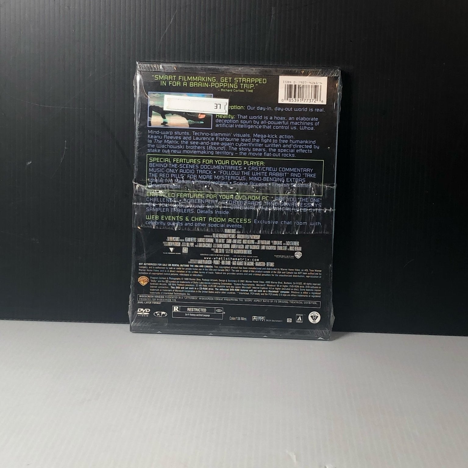 The Matrix DVD 1999 Widescreen Keanu Reeves Wachowski Sci-Fi Action
