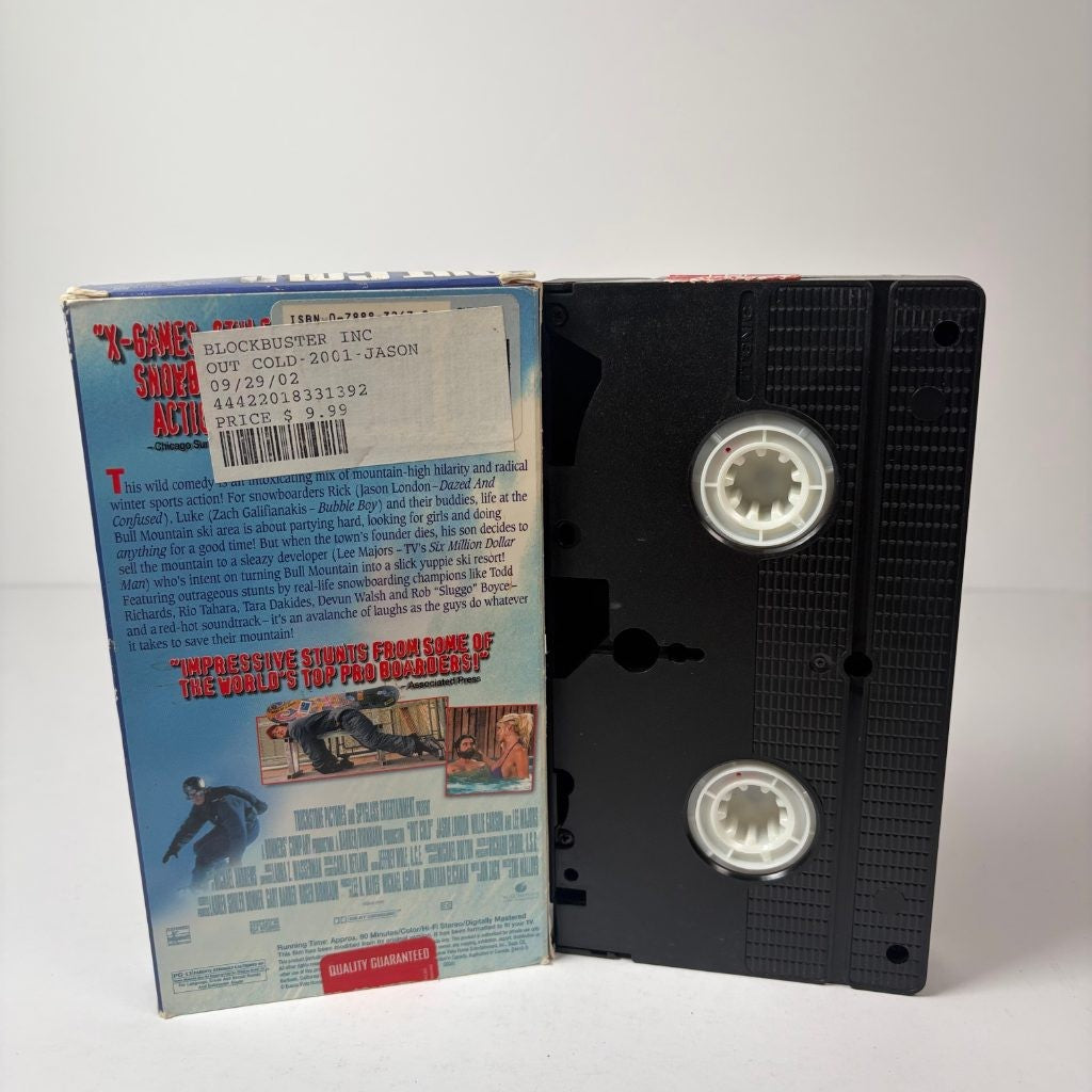 Out Cold VHS 2001 Snowboarding Comedy Jason London Zach Galifianakis Lee Majors
