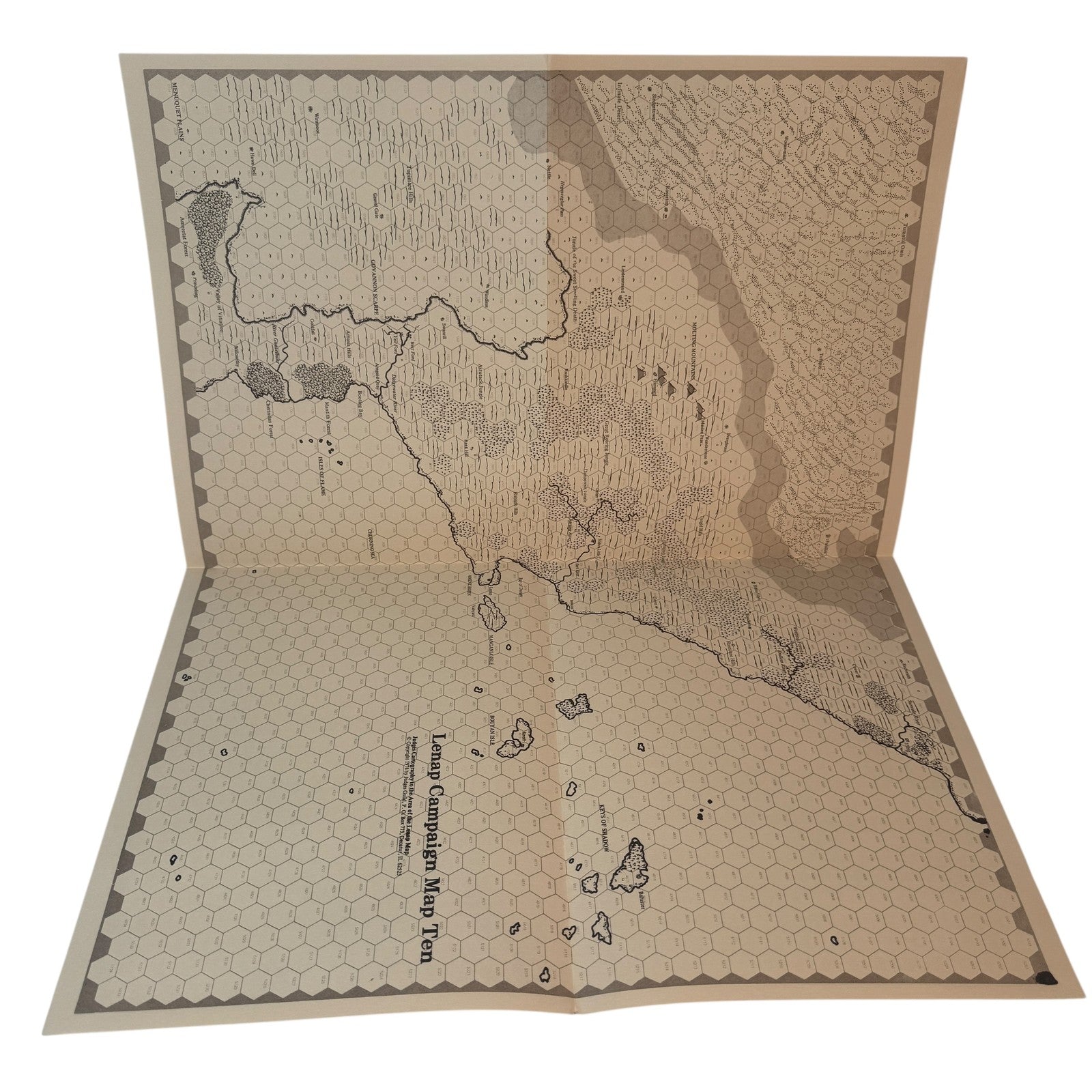 Dungeons & Dragons Lenap & Elphand Lands Campaign Nine & Ten Judges Guild Map