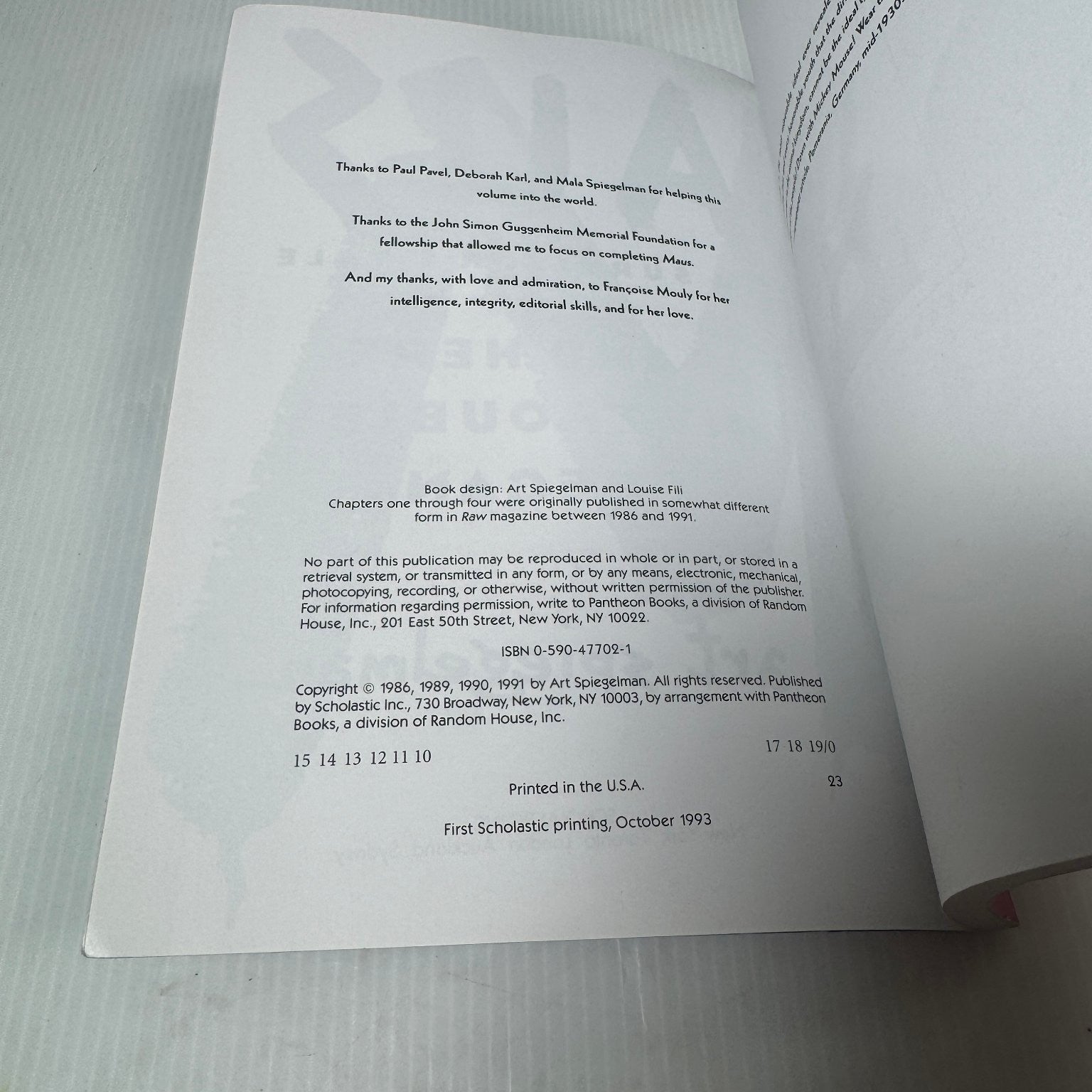 Maus I & II WWII Anthropomorphic Historical Fiction Graphic Novel Art Spiegelman