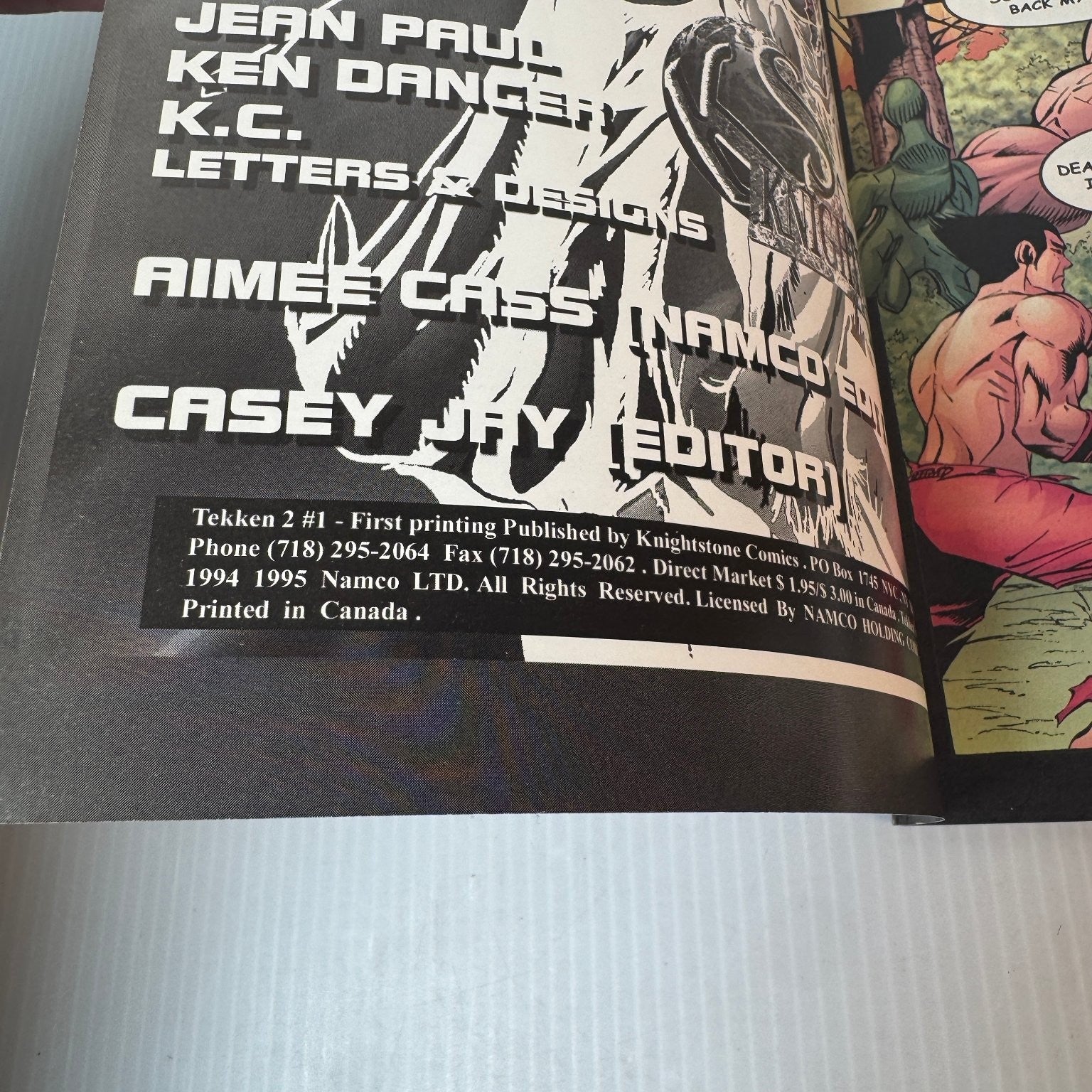 Tekken 2 #1 Knightstone Comic Book 1994 1st Print EXTREMELY Rare Cover Variant