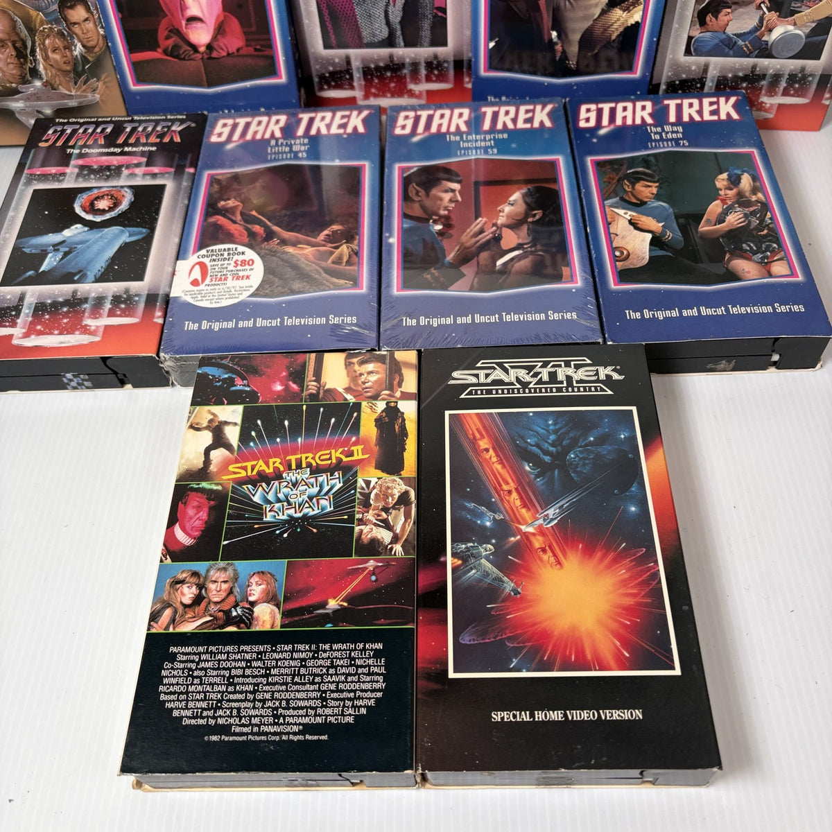 Star Trek Original Series & Movies VHS Lot of 11 The Cage, Wrath of Khan & More