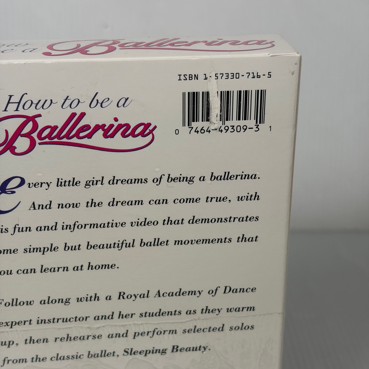 How to be a Ballerina VHS 1993 Kids Dance Ballet Instructional Sony Wonder