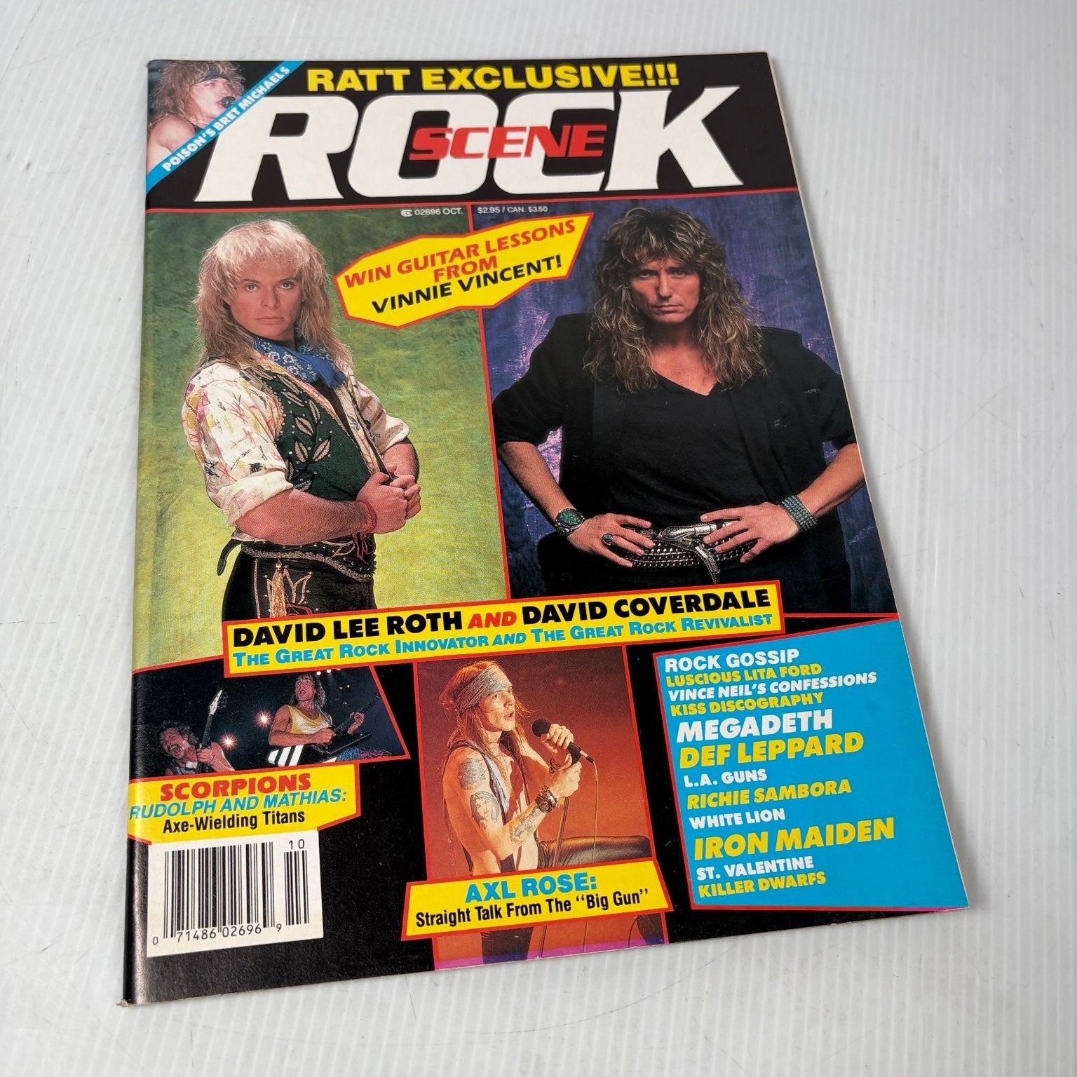 Rock Scene Magazine October 1988 David Lee Roth David Coverdale Ratt Exclusive