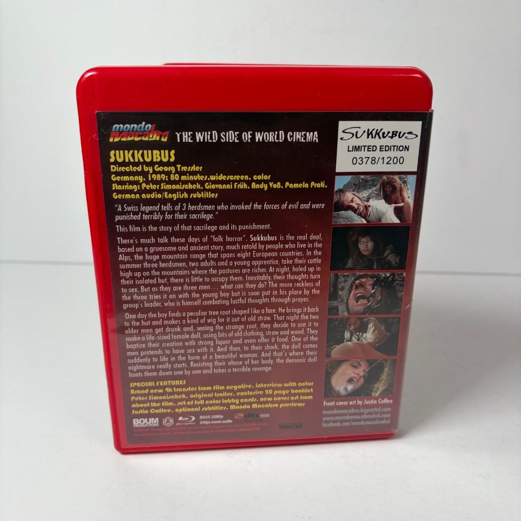 Sukkubus The Devil Made Flesh Blu-ray Mondo Macabro Limited Edition 0378/1200