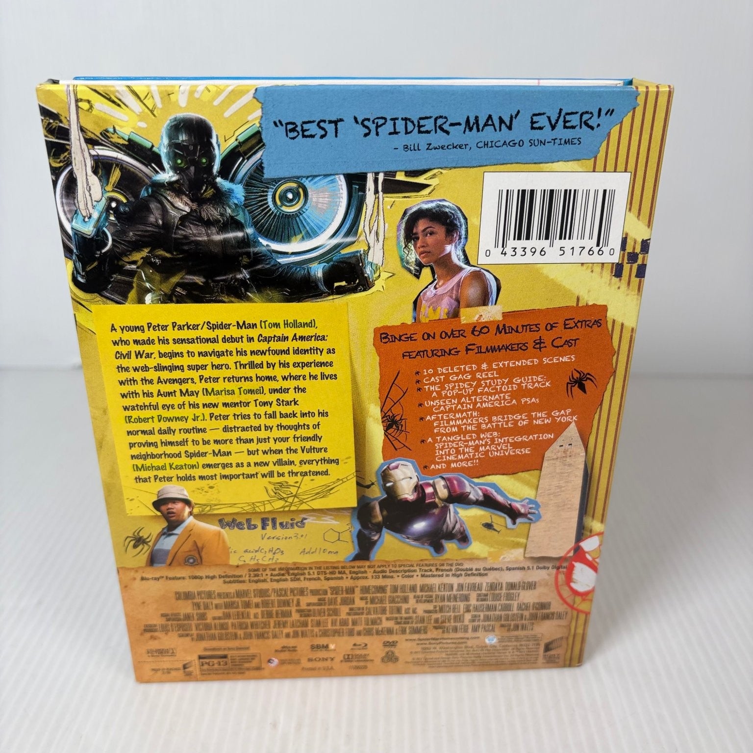 Spider-Man Homecoming Blu-Ray DVD Digital Comic Book Tom Holland (No Comic)