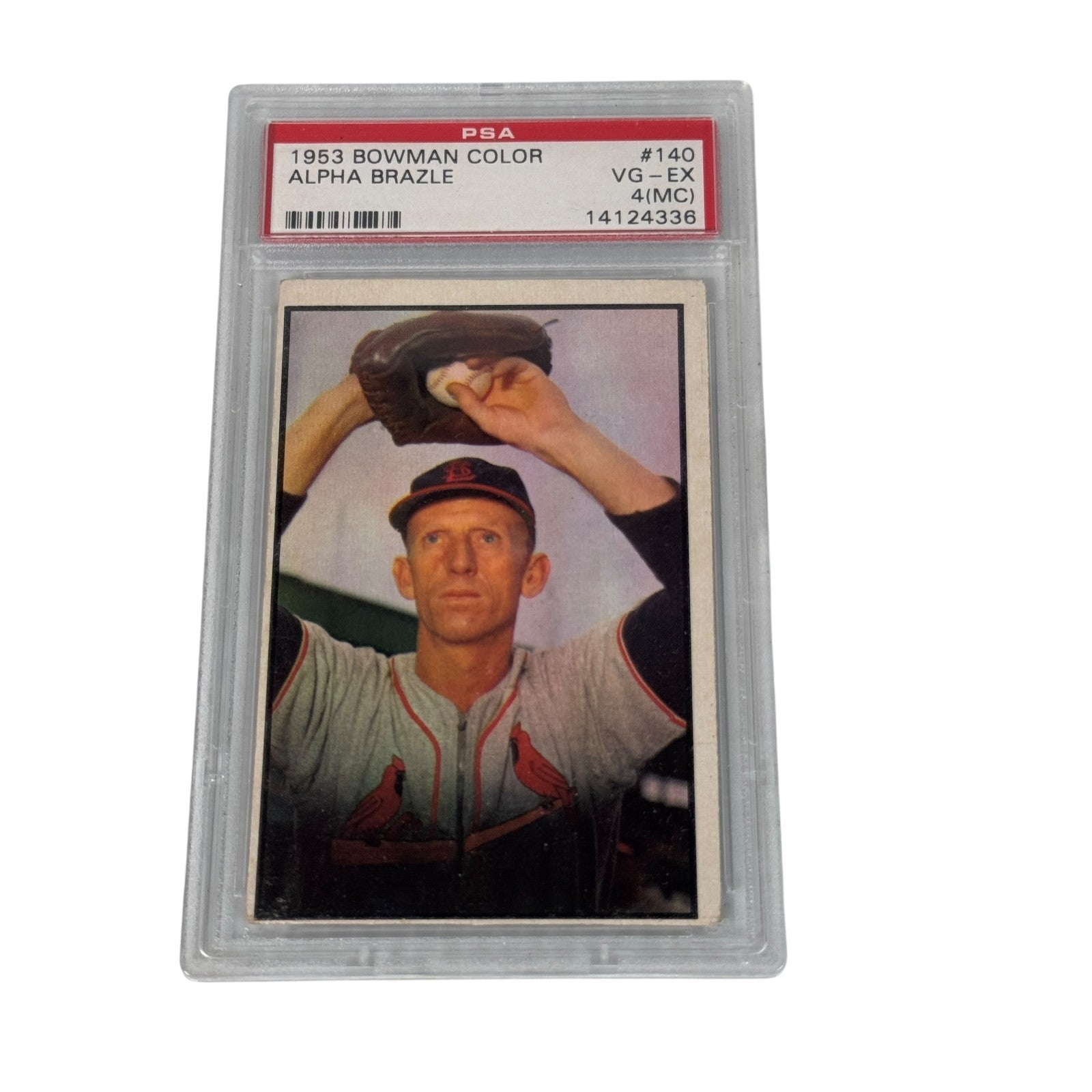 1953 Bowman Color - Al Brazle #140 PSA Graded 4 (MC) VG-EX St. Louis Cardinals