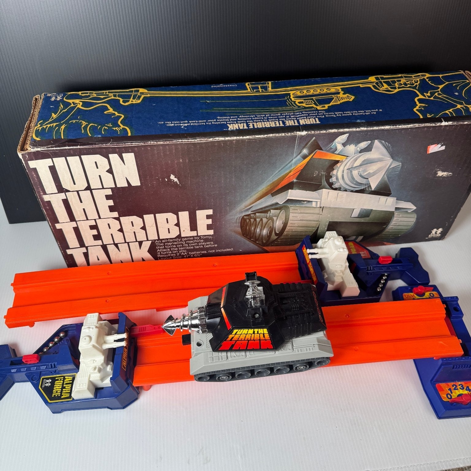 Turn The Terrible Tank Tomy Board Game All Parts 1979 (Tank Not Working)