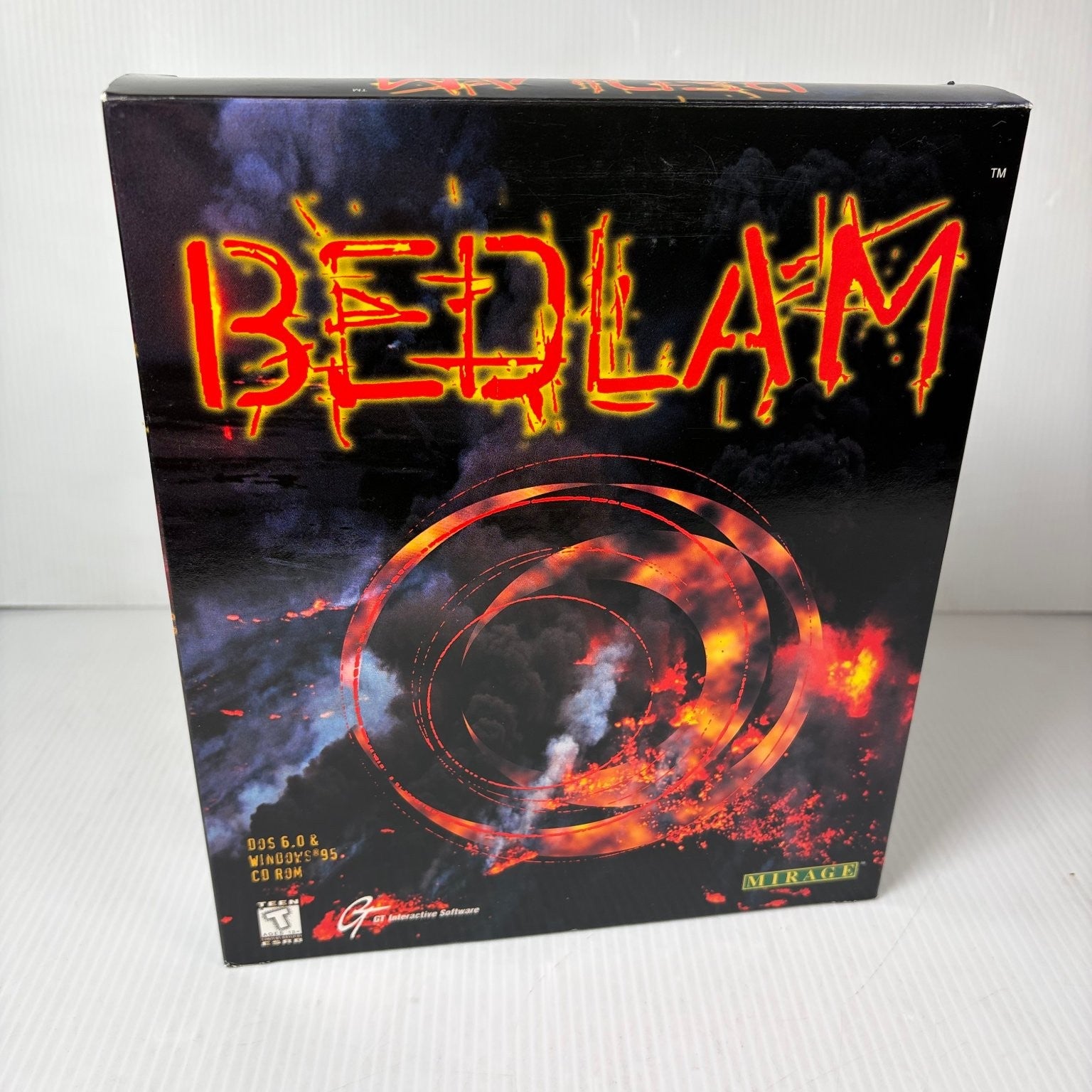 BEDLAM PC Big Box DOS Windows 95 Video Game Top-Down Shooter Action