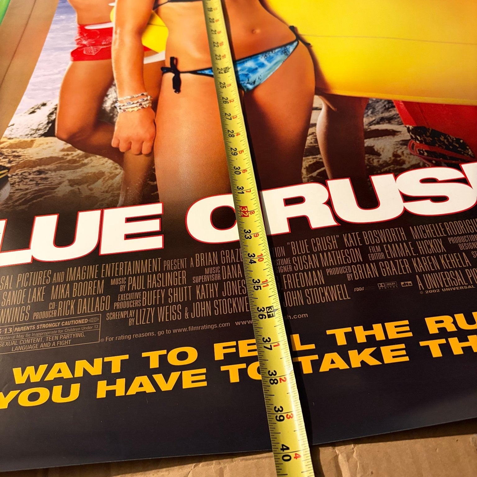 Blue Crush 2002 One Sheet Movie Poster Original Double-Sided Kate Bosworth