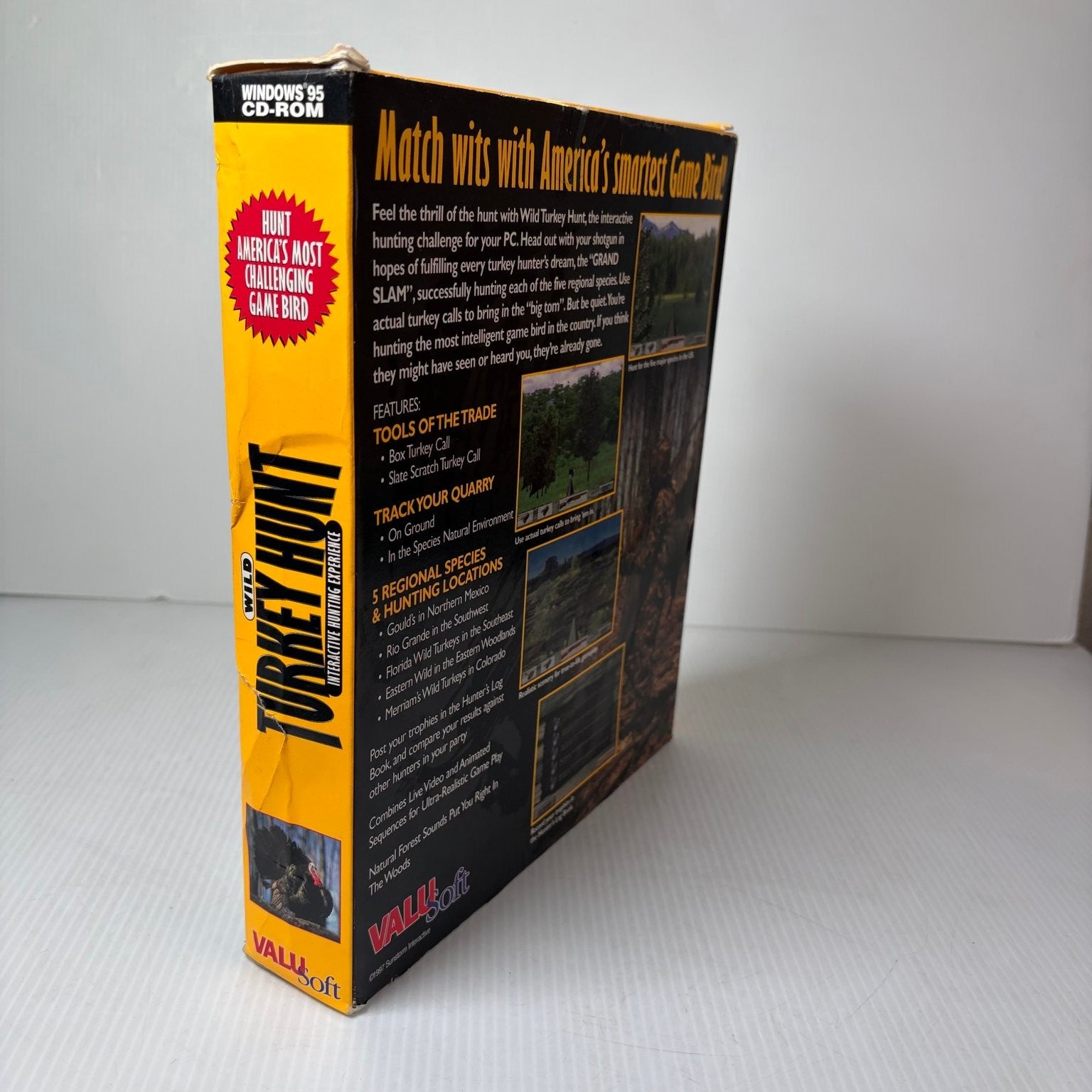 Wild Turkey Hunt Windows 95 Big Box PC CD-ROM Interactive Hunting FPS Complete
